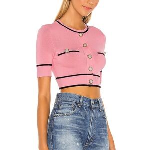 Lovers & Friends Revolve PEARL SHORT SLEEVE CARDIGAN *NEW w/o TAGS NEVER WORN